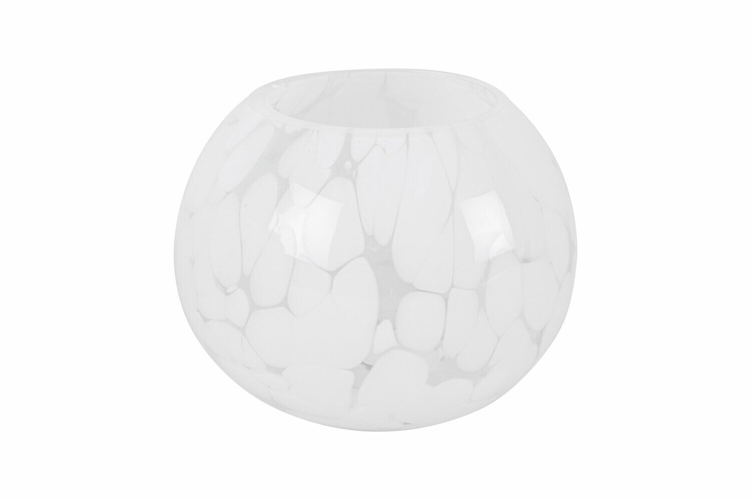 GIFT GNS BOHO MIA MARBLE ROUND GLASS VASE 12X10CM