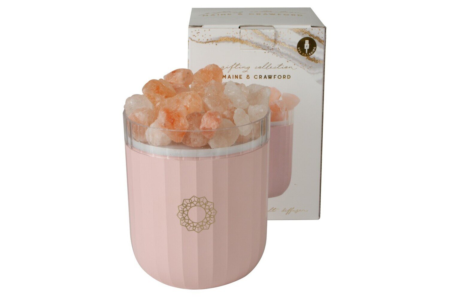 GIFT GNS WINNIE HIMALAYAN SALT DIFFUSER USB PINK 12X10X10CM