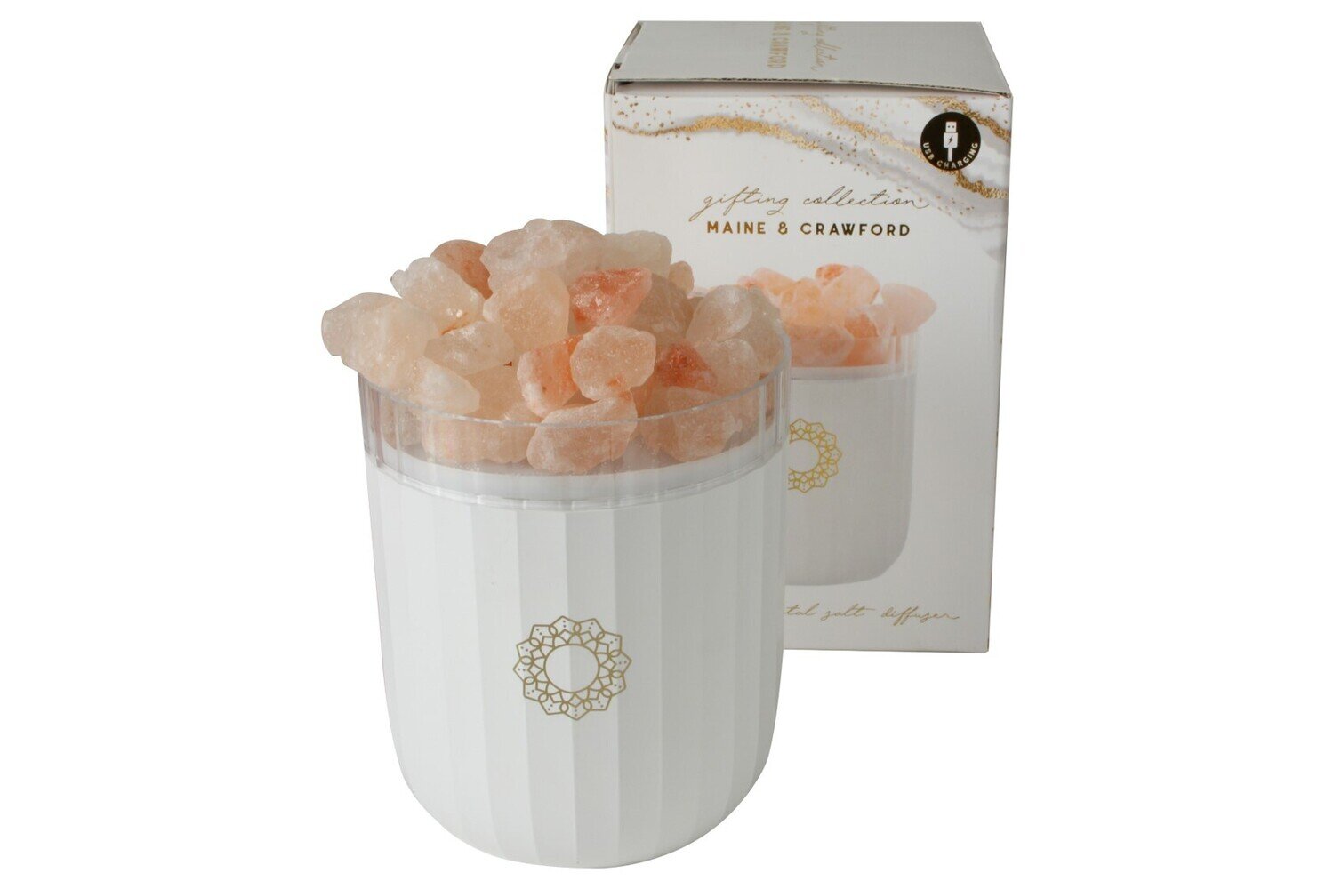 GIFT GNS WINNIE HIMALAYAN SALT DIFFUSER USB WHITE 12X10X10CM