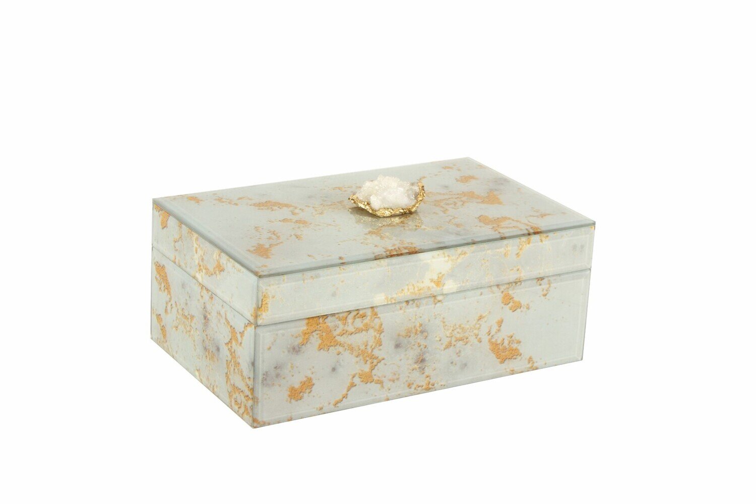 GIFT GNS WILBUR AGATE DESIGN GLASS DRESSER BOX 21X13X9CM