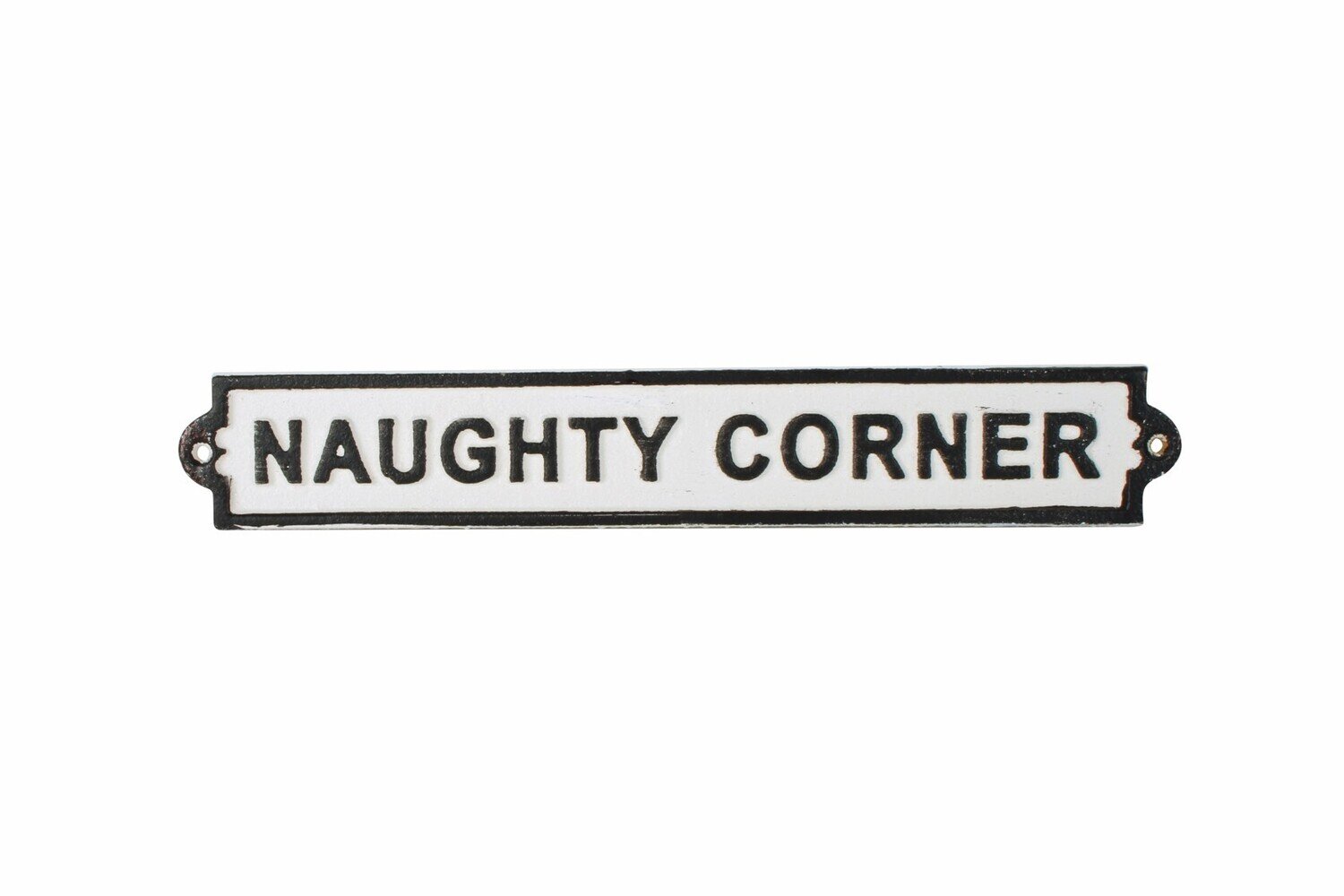 GIFT GNS WALT CAST IRON PLAQUE NAUGHTY CORNER 27X4CM