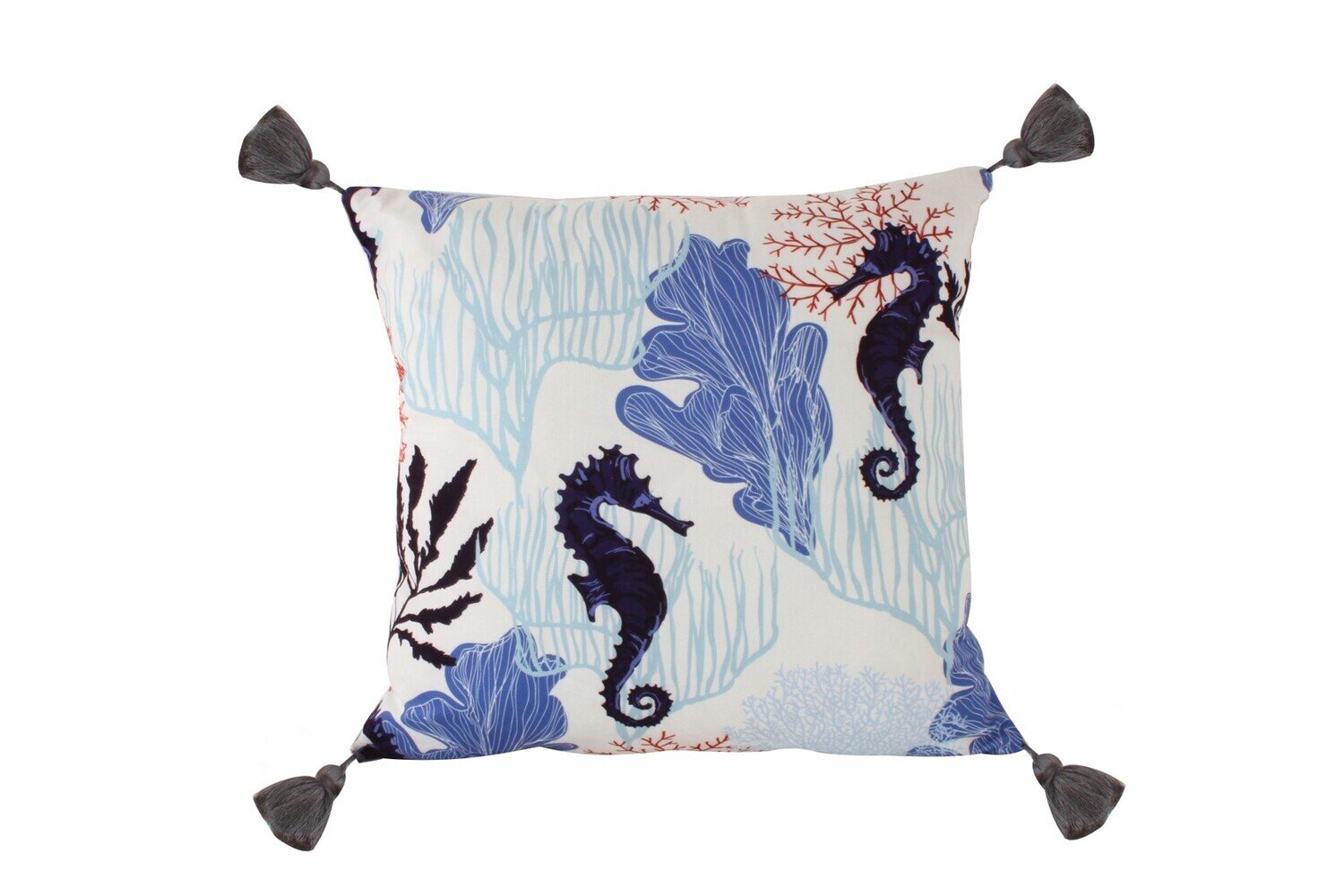 GIFT GNS HAMPTON HUMPHREY SEA LIFE TASSEL CUSHION 45X45CM