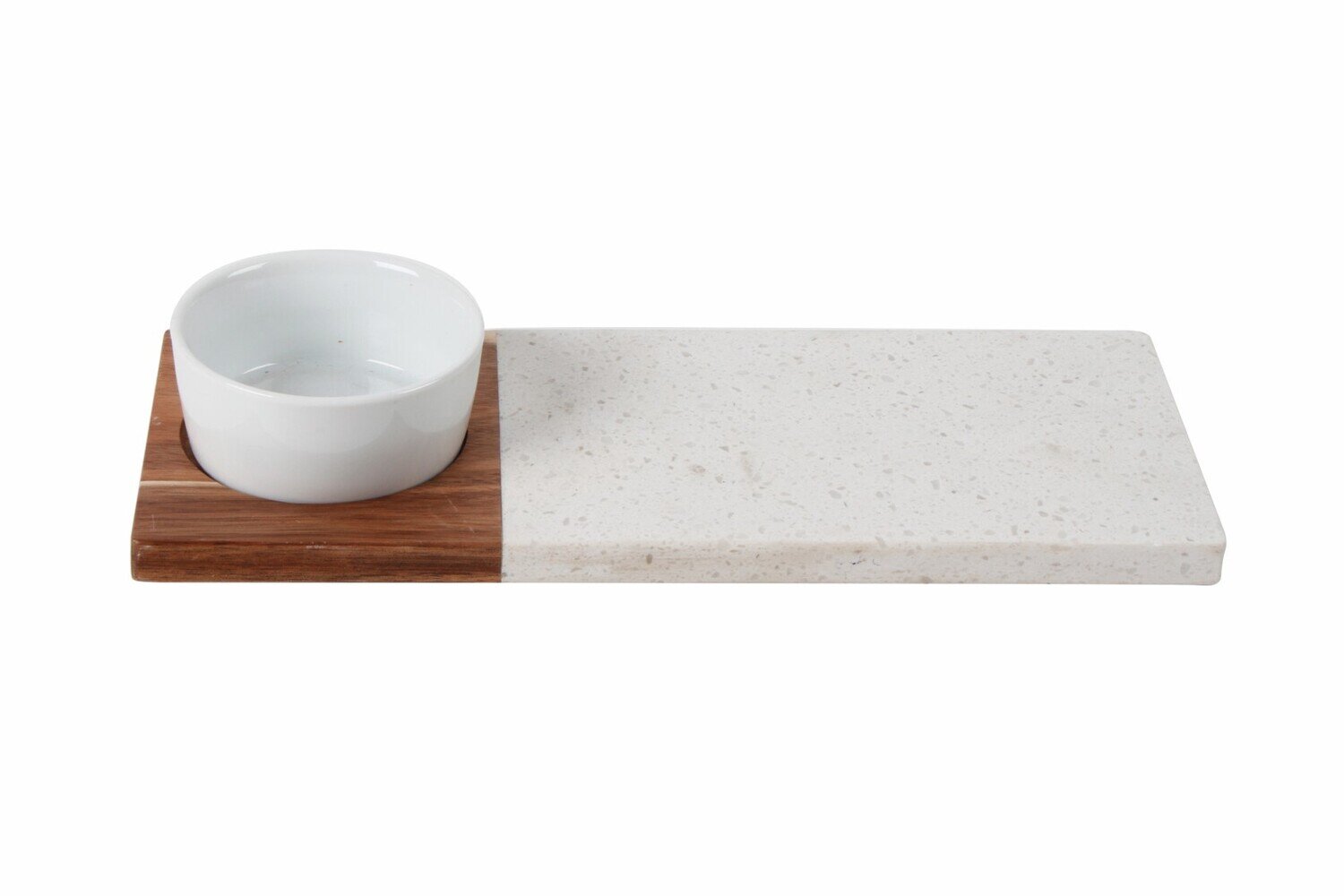 GIFT GNS KIT BELLANCE WOOD AND TERRAZZO TAPAS SRVNG BOARD 30X12X6CM