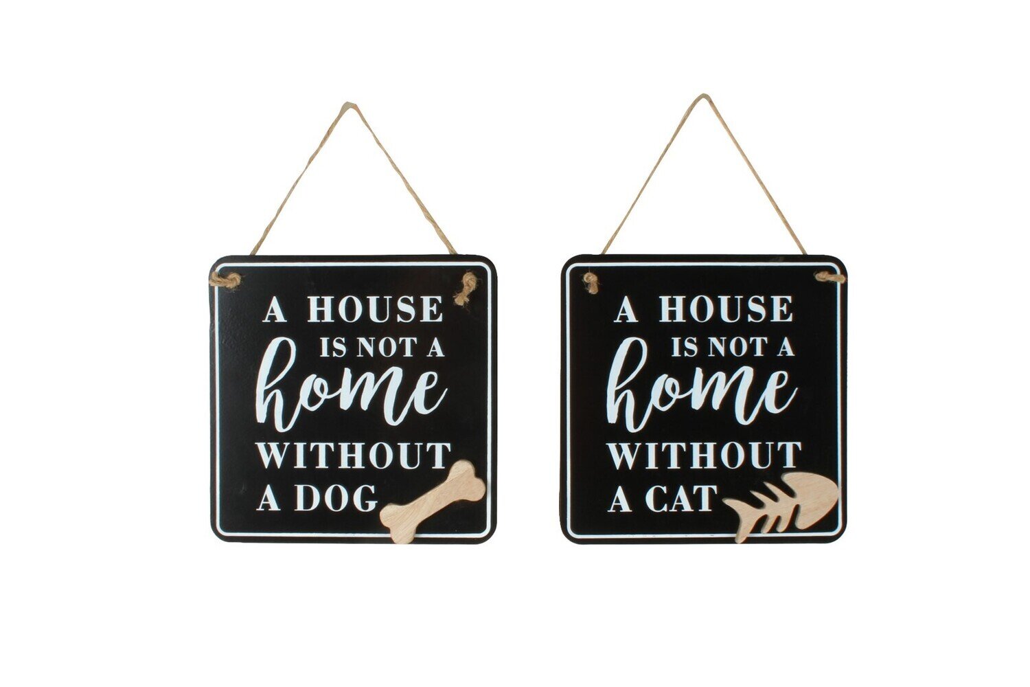 GIFT GNS SIGNS CHACE METAL SIGN HOME CAT OR DOG 2 ASST 20X20X1CM