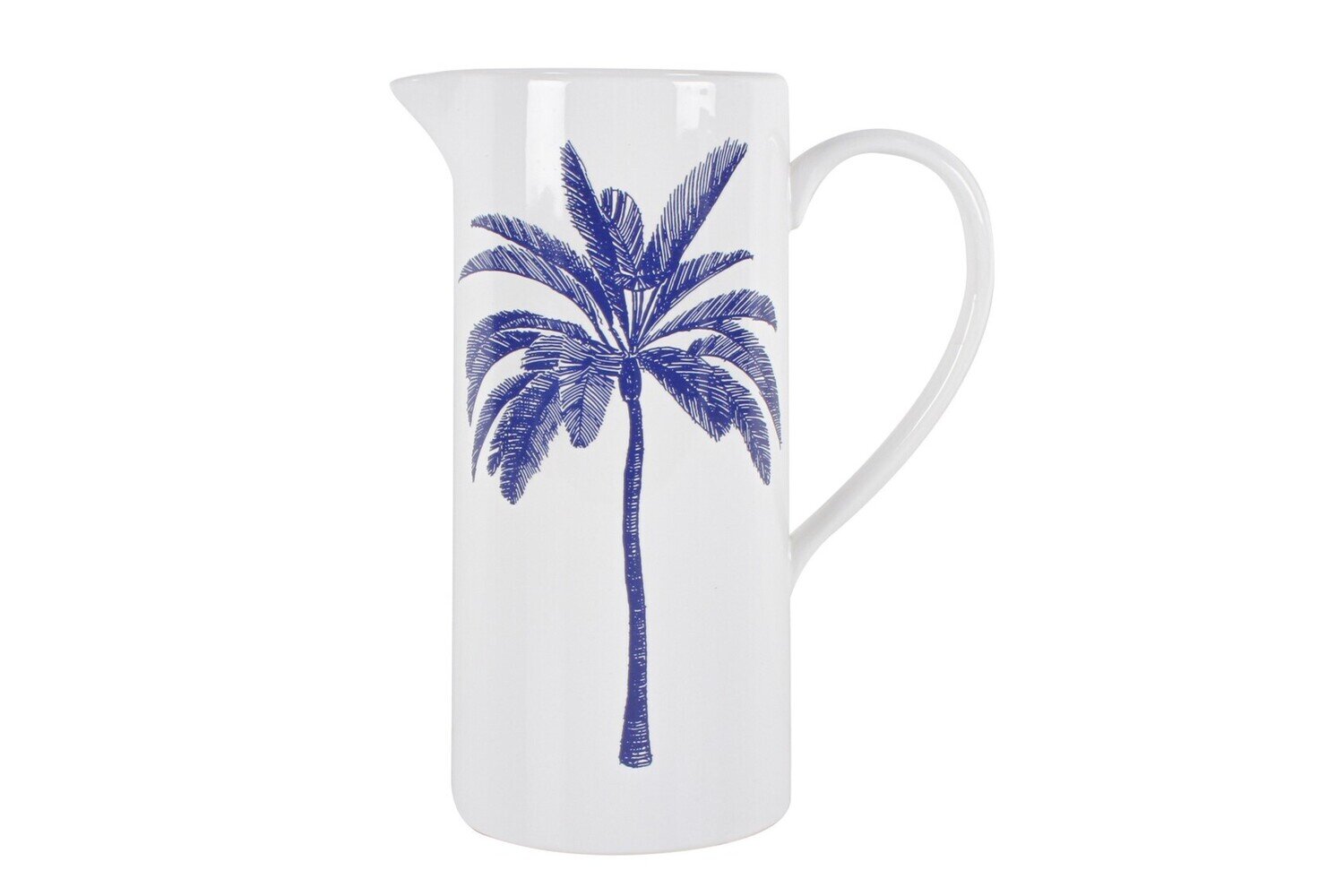 GIFT GNS VINTAGE JUNGLE BELIZE BLUE PALM DOLOMITE JUG 28X19X13CM