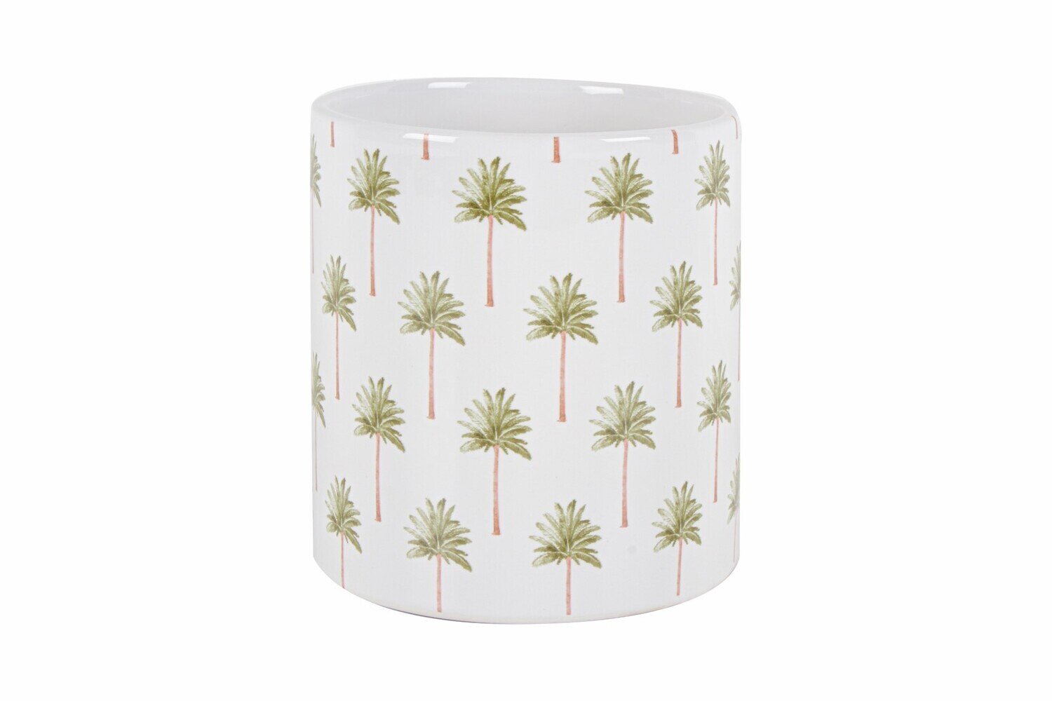 GIFT GNS VINTAGE JUNGLE ST BARTS GRN PALM DOLOMITE POT HOLE PLUG 14X13X13CM