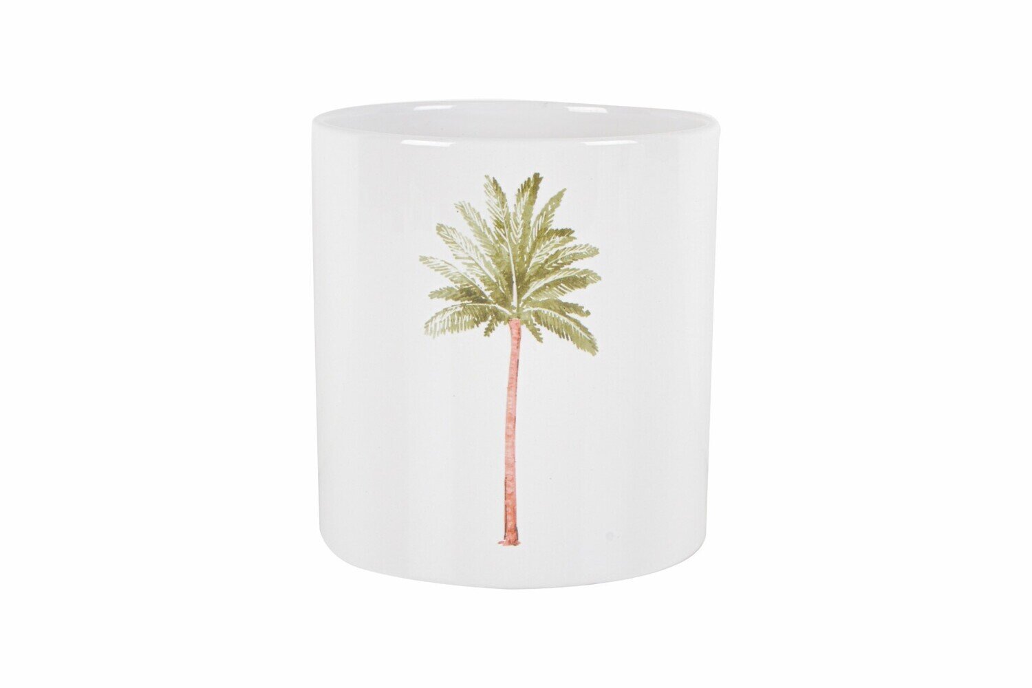 GIFT GNS VINTAGE JUNGLE ST BARTS GRN PALM DOLOMITE POT HOLE PLUG 17X15X15CM