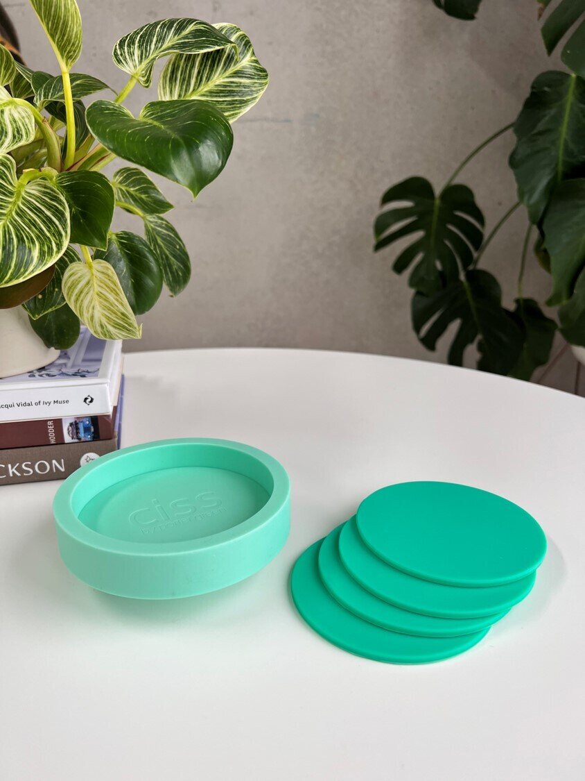 GIFT PORTER GREEN CISS COASTER SET NASSAU