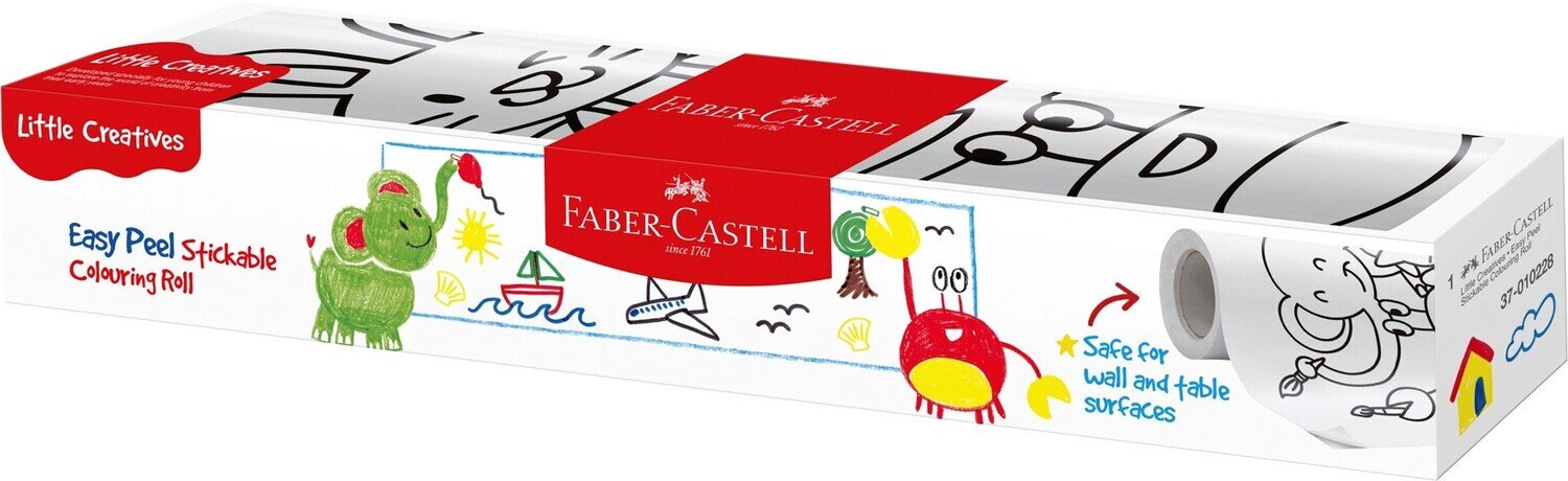 COLOURING ROLL FABER-CASTELL LITTLE CREATIVES EASY PEEL STICKABLE
