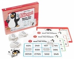 SP- GAME BEAT THE PENGUIN BINGO PLACE VALUE [4 BOARDS 81 CARDS] LEARNING CA