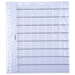COIN ALBUM REFILL 280X245MM 63 POCKETS SUITS CMDL PK10