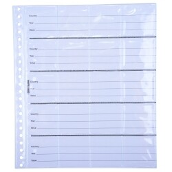 COIN ALBUM REFILL 280X245MM 20 POCKETS SUITS CMDL PK10