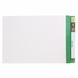 SP- FILE LATERAL AVERY 367X242MM WHITE SHELF WITH LT GRN MYLAR TAB PK100