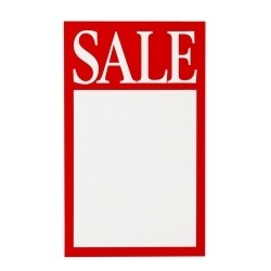 DISPLAY TICKET QUIKSTIK 75X125MM SALE PK10