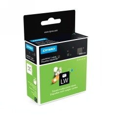LABEL DYMO LABELWRITER 25X25 SQUARE M/ PURP PAP/WHT 750 REMOV