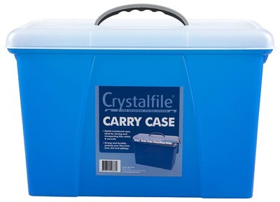 SP- CARRY CASE CRYSTALFILE CLEAR LID/BLUE BASE