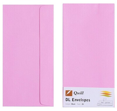 ENVELOPE QUILL DL 80GSM MUSK PK25