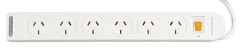 POWERBOARD 6 OUTLET WITH MASTER SWITCH