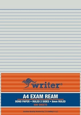 EXAM PAPER WRITER A4 60GSM PAPER 8MM RULED REAM500