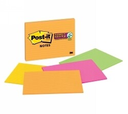 NOTES POST-IT 6845-SSPL 203MMX152MM LINED PK4