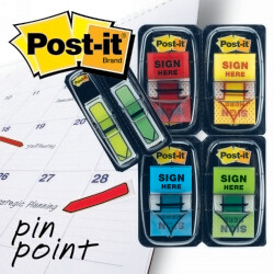 FLAGS POST-IT 680-SH4VA SIGN HERE VALUE PACK