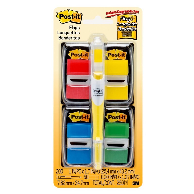 FLAGS POST-IT 680-RYBGVA VALUE PACK