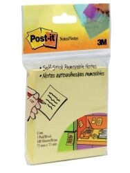NOTES POST-IT 654-1CY 76X76MM YELLOW