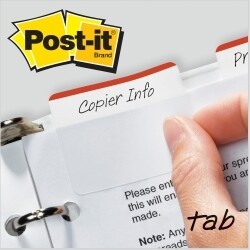 INDEX TABS POST-IT DURABLE 686F-50RD RED
