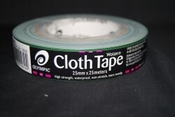 SP- TAPE CLOTH WOTAN OLYMPIC 25MMX25M GREEN