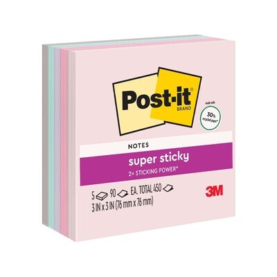 NOTES POST-IT 654-5SSNRP 76X76MM BALI COLLECTION PK5
