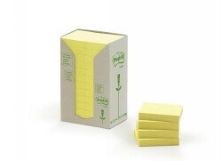 POST- IT NOTES 653-1RTY 38MMX51MM 100% RECY YELLOW BX24