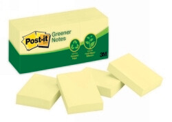 POST- IT NOTES 653-RP 36X48 RECY YELLOW PK 12