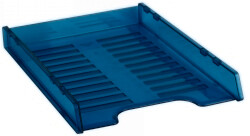 DOCUMENT TRAY ITALPLAST A4 SLIMLINE MULTI FIT TINTED BLUE