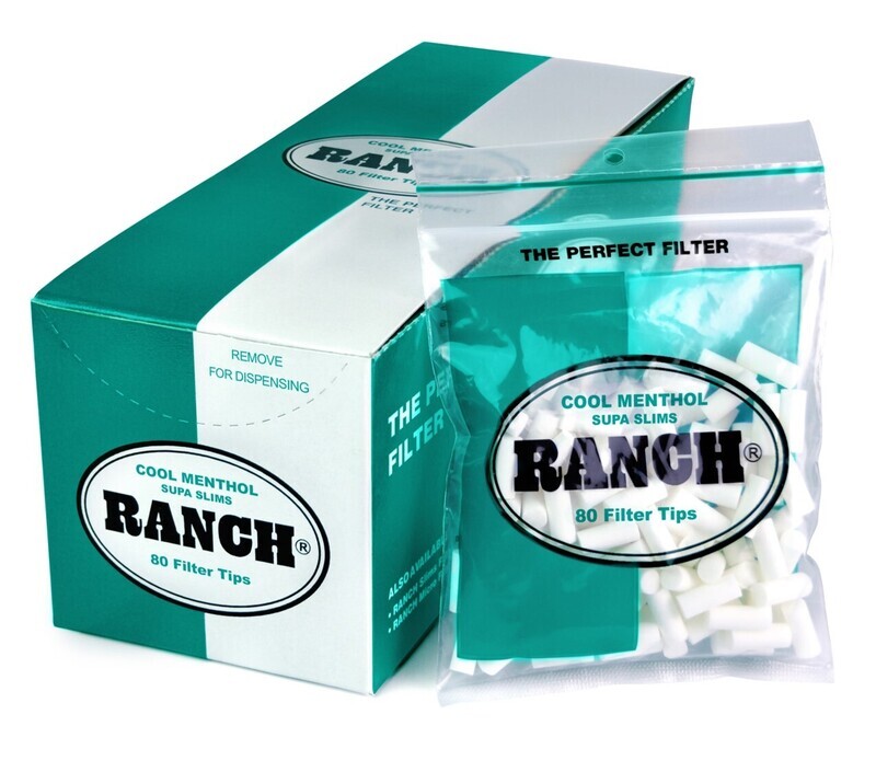 RANCH FILTER RANCH MENTHOL SUPA SLIM GREEN PK80