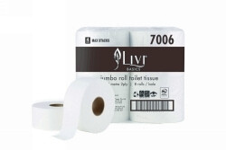 TOILET PAPER ROLL LIVI BASICS 300M JUMBO 2PLY