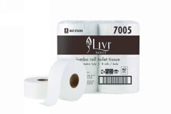 TOILET PAPER ROLL LIVI BASICS 500M JUMBO 1PLY