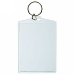 SP- KEY TAGS KEVRON 96X65MM LARGE OBLONG ACRYLIC CLEAR