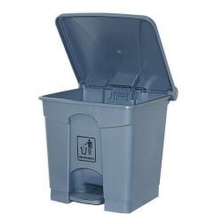 RUBBISH BIN CLEANLINK 45L WITH PEDAL LID GREY