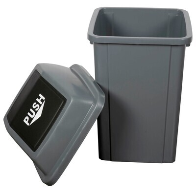 RUBBISH BIN CLEANLINK 60L WITH BULLET LID GREY