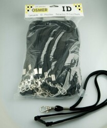LANYARD WITH SWIVEL D-CLIP W/SAFETY RELEASE CLIP BLACK PK20