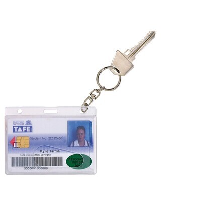 SP- ID MARBIG HOLDER CLEAR WITH KEYRING