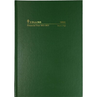 DIARY FINANCIAL YEAR 22/23 COLLINS A4 DTP GREEN