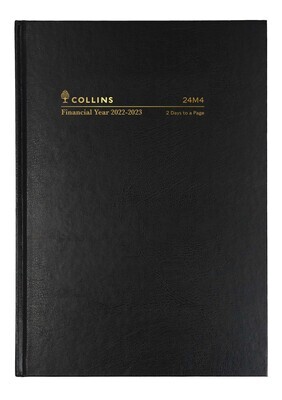 DIARY FINANCIAL YEAR 22/23 COLLINS A4 2 DTP BLACK