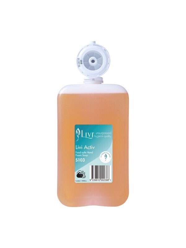 HAND FOAM SOAP LIVI ACTIV 1 LITRE FOOD SAFE