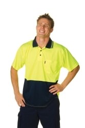 SP- SAFETY SHIRT FLUORO YELL/NAVY X-LGE DAY USE