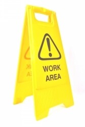 SP- SAFETY SIGN CLEANLINK 32X31X65CM WORK AREA YELLOW
