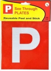 SP- P PLATE SEE THROUGH RED BACKGROUND 302