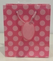 GIFT BAG OZCORP SMALL PINK SPOT