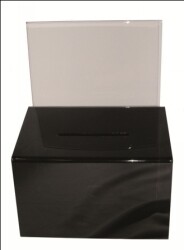 BALLOT BOX DEFLECT-O A4 L/SCAPE LOCKABLE W/HEADER SMOKE