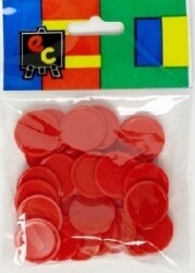 SP- TOY COUNTERS SMALL 20MM RED PK30